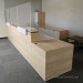 15' White & Blonde Straight Reception Desk w/ Plexiglass Panel